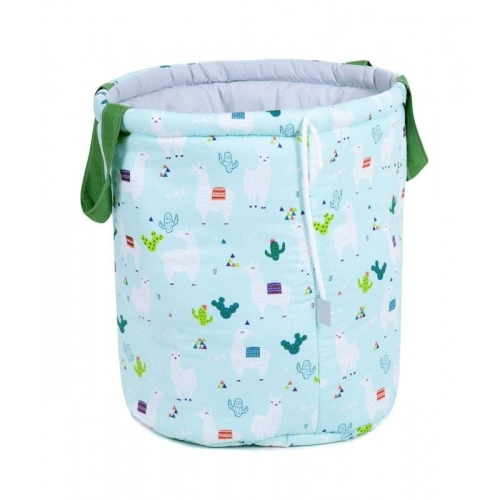 Przejdź do produktu Kosz na zabawki, 40x50 cm, bawełna, malaj Lama