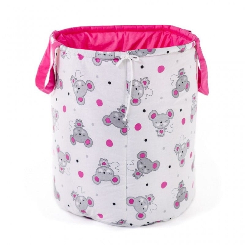 Przejdź do produktu Kosz na zabawki, 40x50 cm, bawełna, wesołe myszki