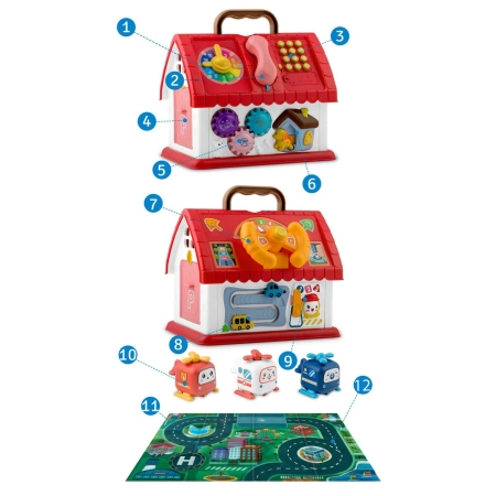 Zabawka edukacyjna, domek z telefonem, Ricokids