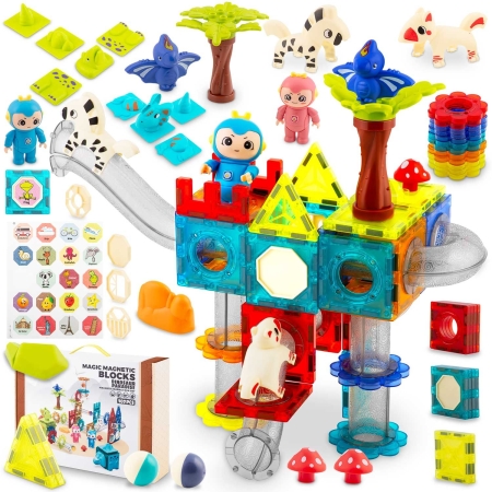 Klocki magnetyczne, raj dinozaurów, Ricokids
