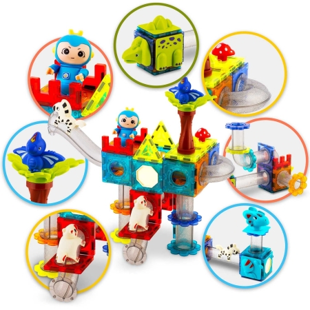 Klocki magnetyczne, raj dinozaurów, Ricokids