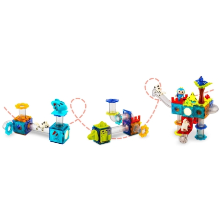 Klocki magnetyczne, raj dinozaurów, Ricokids