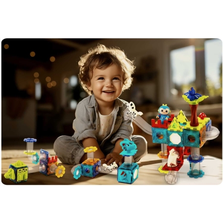 Klocki magnetyczne, raj dinozaurów, Ricokids