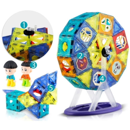 Klocki magnetyczne z karuzelą, Ricokids