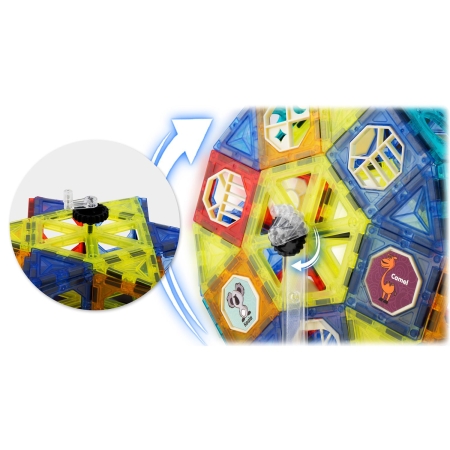 Klocki magnetyczne z karuzelą, Ricokids