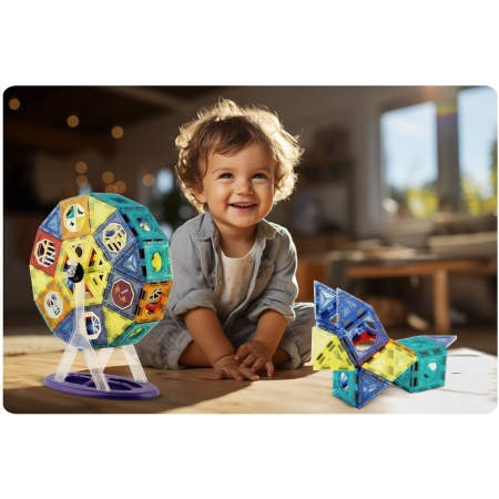 Klocki magnetyczne z karuzelą, Ricokids