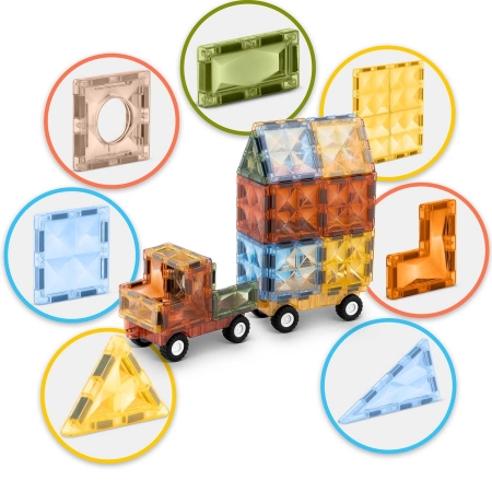 Klocki magnetyczne, 100 szt, Ricokids