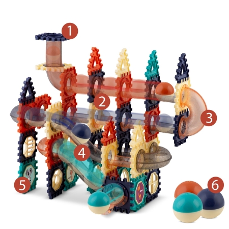 Klocki magnetyczne ze zjeżdżalnią, Ricokids