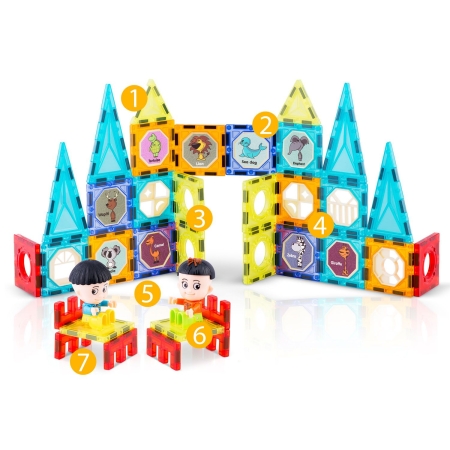 Klocki magnetyczne, wieża, Ricokids