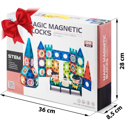 Klocki magnetyczne, wieża, Ricokids