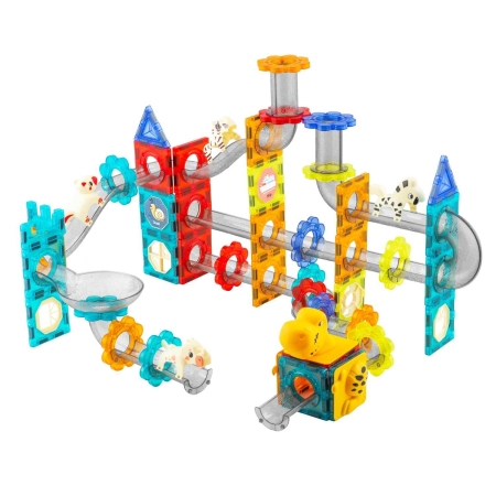 Klocki magnetyczne, dinozaury ze zjeżdżalnią, Ricokids