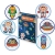 Książka magnetyczna, puzzle, kosmos, Ricokids