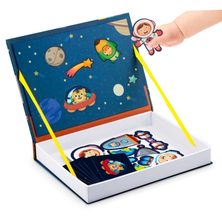 Książka magnetyczna, puzzle, kosmos, Ricokids