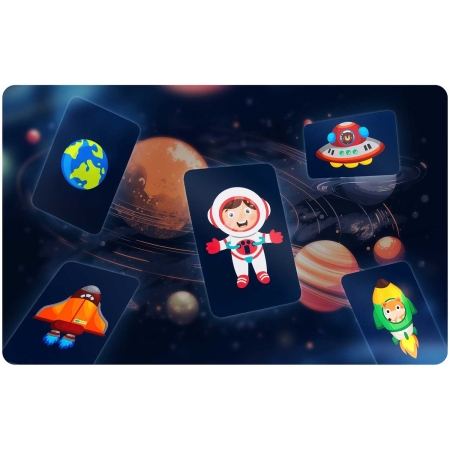 Książka magnetyczna, puzzle, kosmos, Ricokids