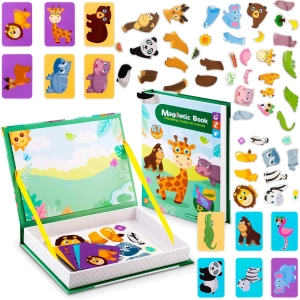 Książka magnetyczna, puzzle, zwierzątka, Ricokids
