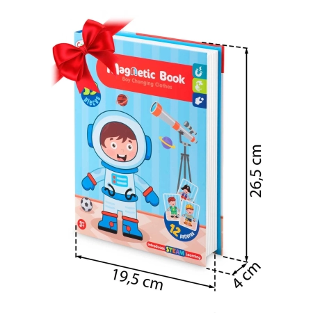 Książka magnetyczna, puzzle, przebieranki, Ricokids