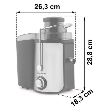 Sokowirówka, 600W, Berdsen, czarny