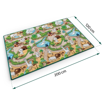 Mata piankowa do kolorowania, zwijana, Ricokids, 200x120 cm, zielony