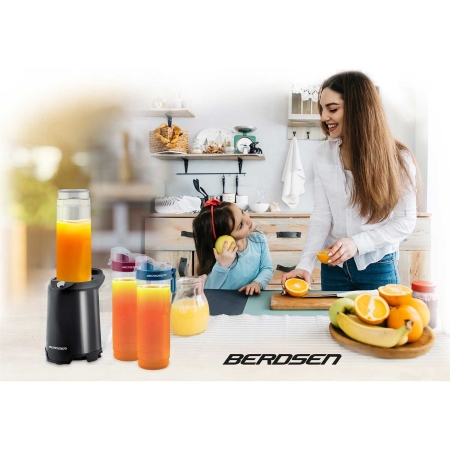 Blender do smoothie, 350W, Berdsen, czarny