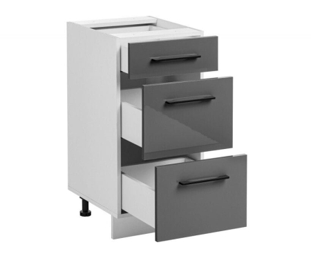 Szafka do kuchni, stojąca, Frida, 40x45x81 cm, biały, grafit, połysk