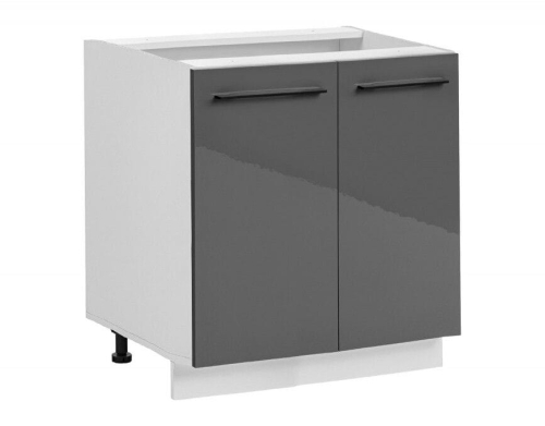 Przejdź do produktu Szafka stojąca do kuchni, Frida, 80x45x81 cm, biały, grafit, połysk