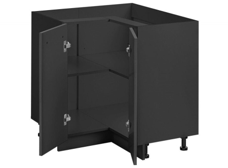 Szafka kuchenna, narożna, Frida, 90x45x81 cm, szary grafit, mat