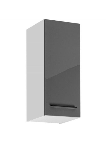 Przejdź do produktu Szafka kuchenna, wisząca, Frida, 30x30x72 cm, biały, grafit, połysk