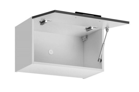 Szafka kuchenna nad okap, Frida, 60x30x36 cm, biały, grafit, połysk