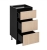 Szafka kuchenna z 3 szufladami, Roma, 40x45x81 cm, czarny, jodełka, mat