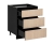 Szafka kuchenna z 3 szufladami, Roma, 60x45x81 cm, czarny, jodełka, mat