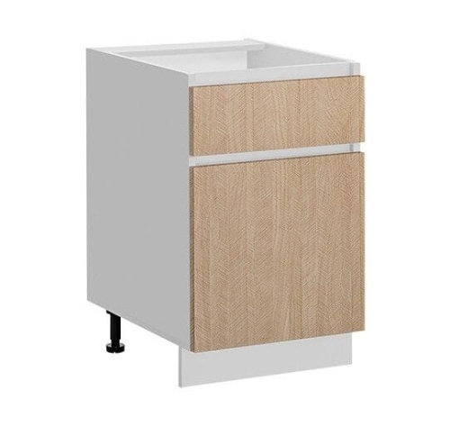 Przejdź do produktu Szafka kuchenna z szufladą, Roma, 60x45x81 cm, biały, jodełka, mat