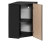 Szafka kuchenna, narożna, wisząca, Roma, 60x30x72 cm, czarny, jodełka, mat