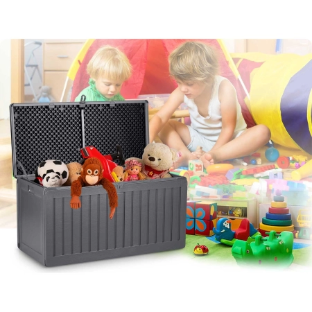 Skrzynia ogrodowa, 270 litrów, 109x51x55 cm, szary