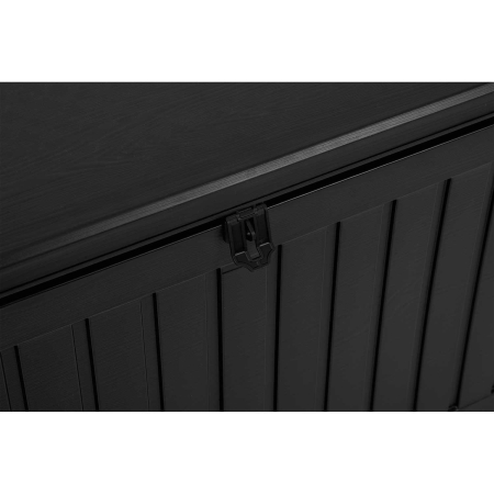 Skrzynia ogrodowa, 270 litrów, 109x51x55 cm, czarny