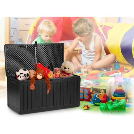 Skrzynia ogrodowa, 270 litrów, 109x51x55 cm, czarny