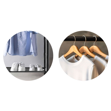 Wieszak stojący, Massido, 107x36x174 cm, czarny