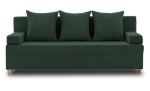    Kanapa rozkładana do salonu, sztruks, PANORA, 191x92x92 cm, butelkowa zieleń