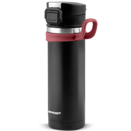 Termos próżniowy, stalowy, 450 ml, czarny
