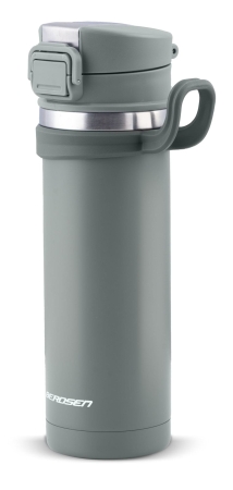 Termos próżniowy, stalowy, 450 ml, szary