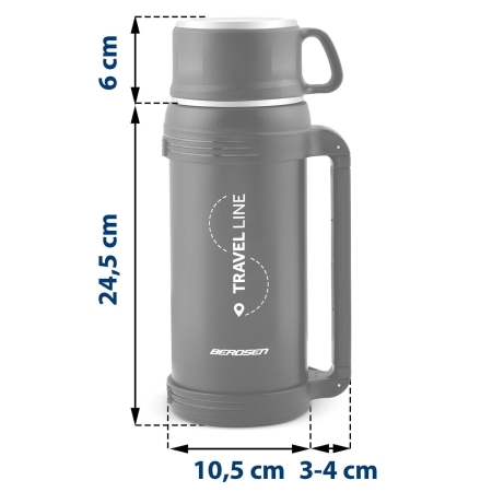 Termos próżniowy, 1500 ml, czarny