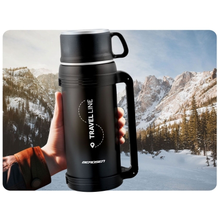 Termos próżniowy, 1500 ml, czarny