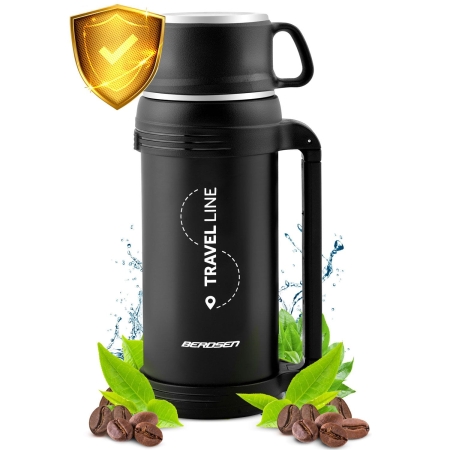 Termos próżniowy, 1500 ml, czarny