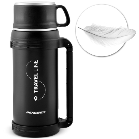Termos próżniowy, 1500 ml, czarny