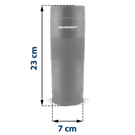 Termos próżniowy ze słomką, 590 ml, czarny