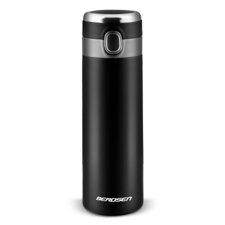 Termos próżniowy na napoje, 450 ml, czarny