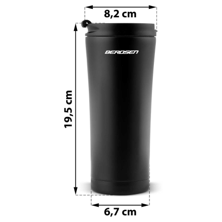 Termos próżniowy ze stali nierdzewnej, 470 ml, czarny