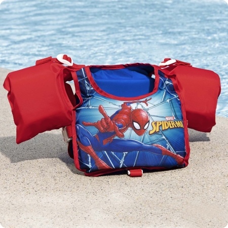Kamizelka do pływania z rękawkami, Spider-Man, 56 cm, czerwony