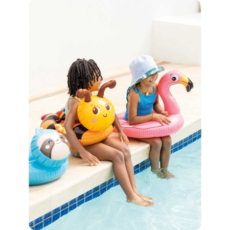 Kółko do pływania na basen, leniwiec, Intex, 58x55 cm, niebieski