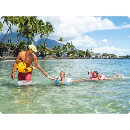 Kółko do pływania na basen, leniwiec, Intex, 58x55 cm, niebieski