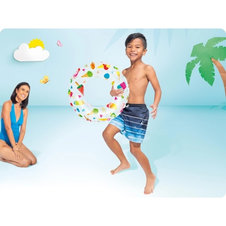 Kółko dmuchane do pływania, lody, Intex, 61 cm